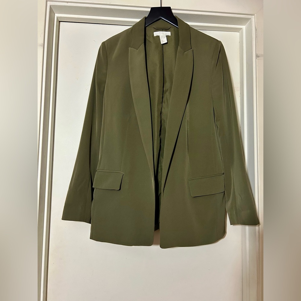 H&M Olive Green Women's Blazer Size 6